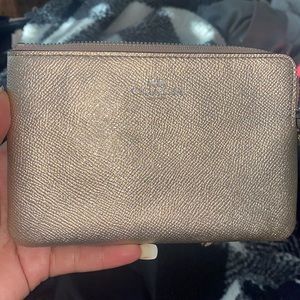 Rose gold coach wallet